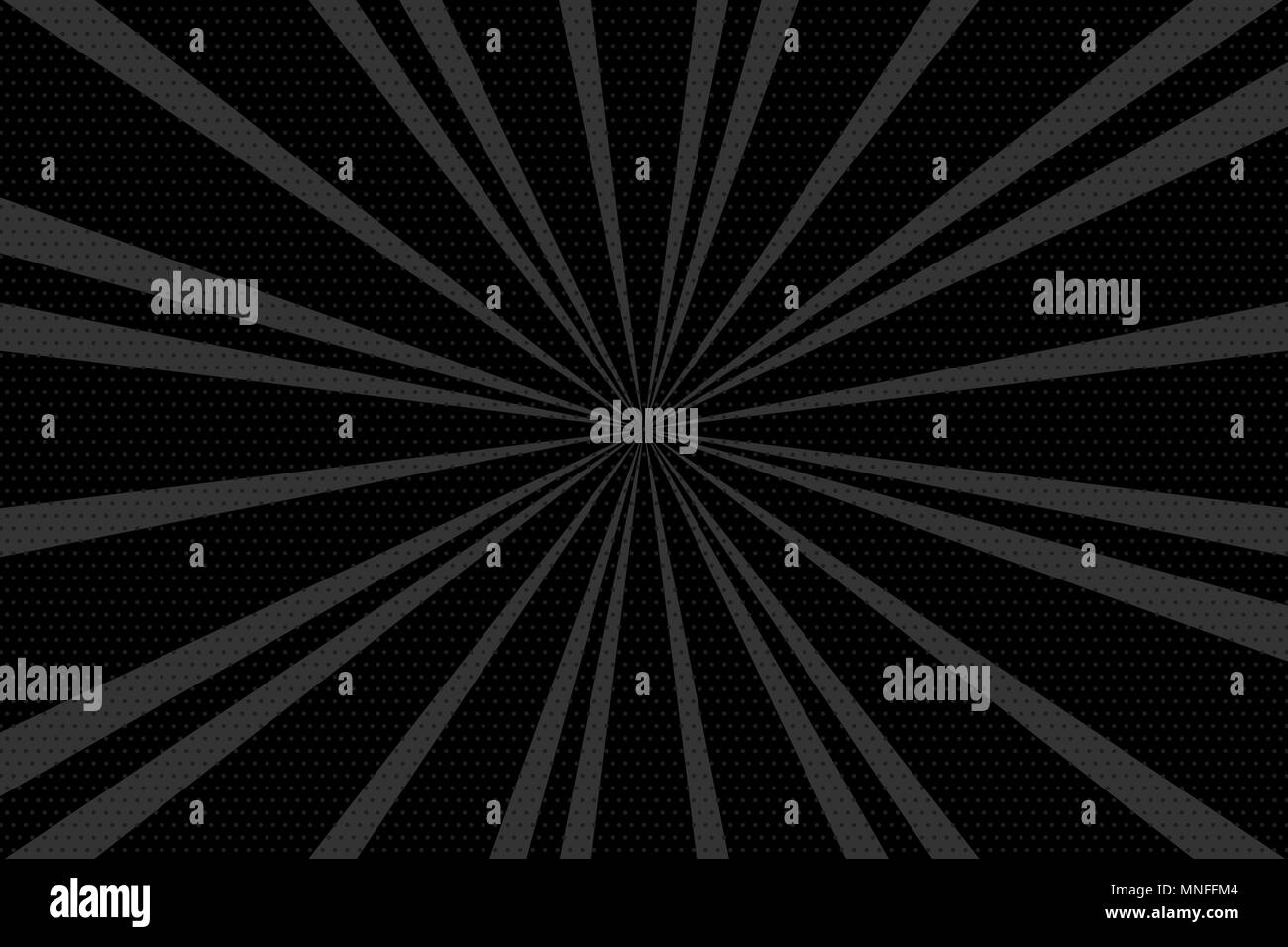 La Pop art vintage radiali sullo sfondo dei mezzitoni Illustrazione Vettoriale