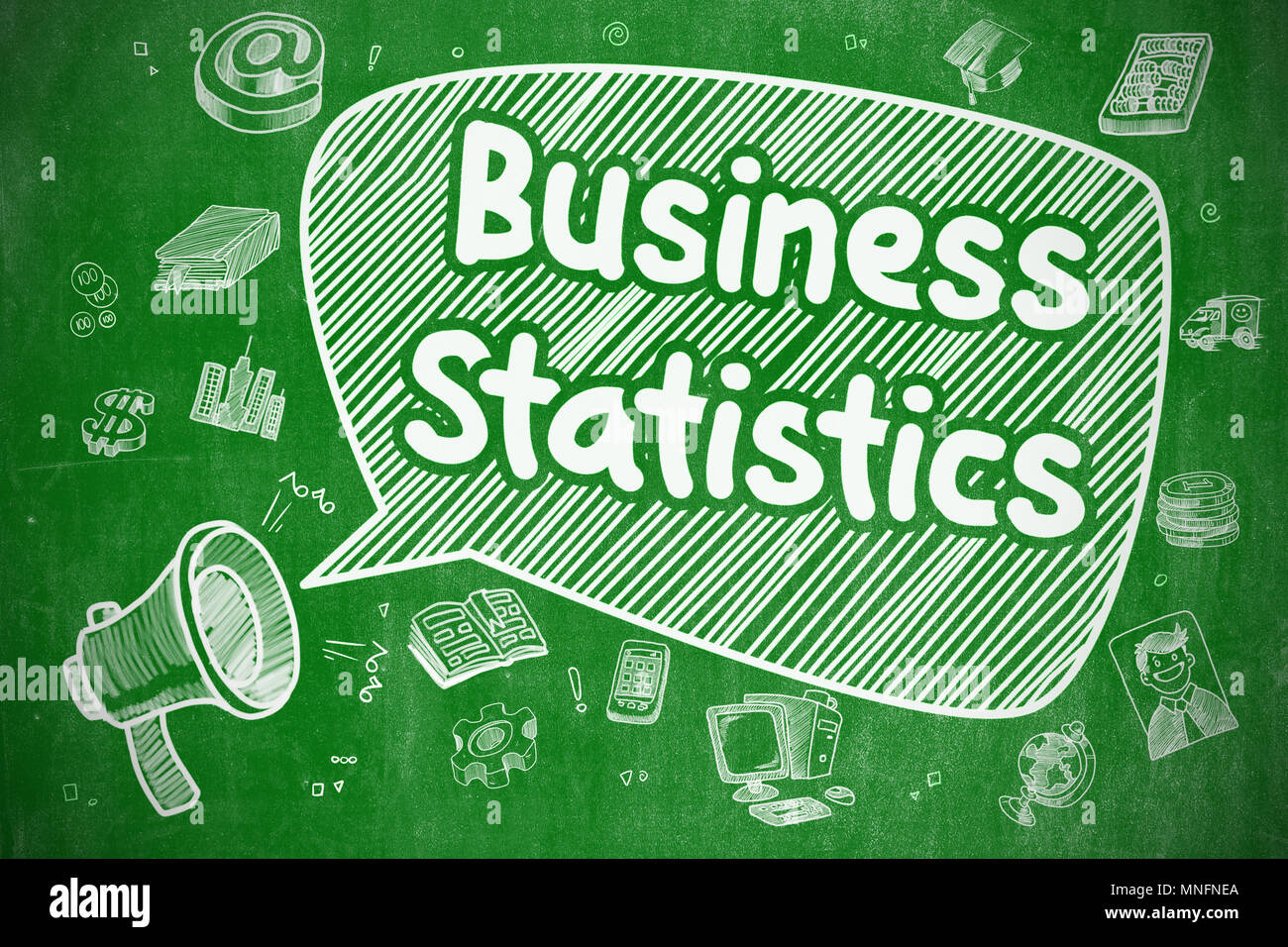 Statistiche delle imprese - Concetto di affari. Foto Stock