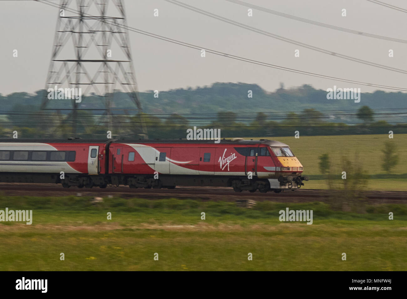 Vergine la voce del treno in Londra Foto Stock