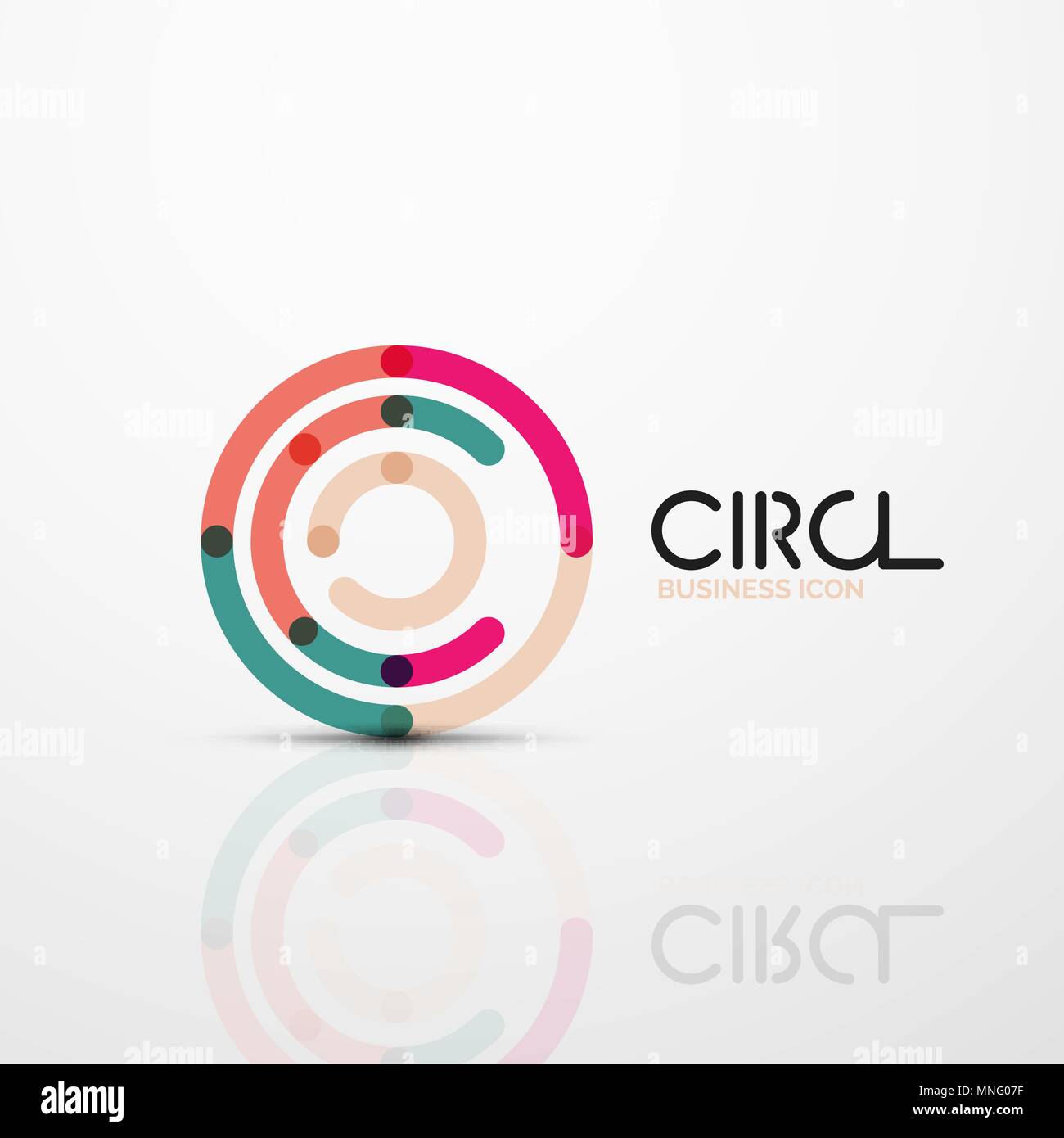 Abstract linee swirl simbolo, il logo del cerchio e la relativa icona ...