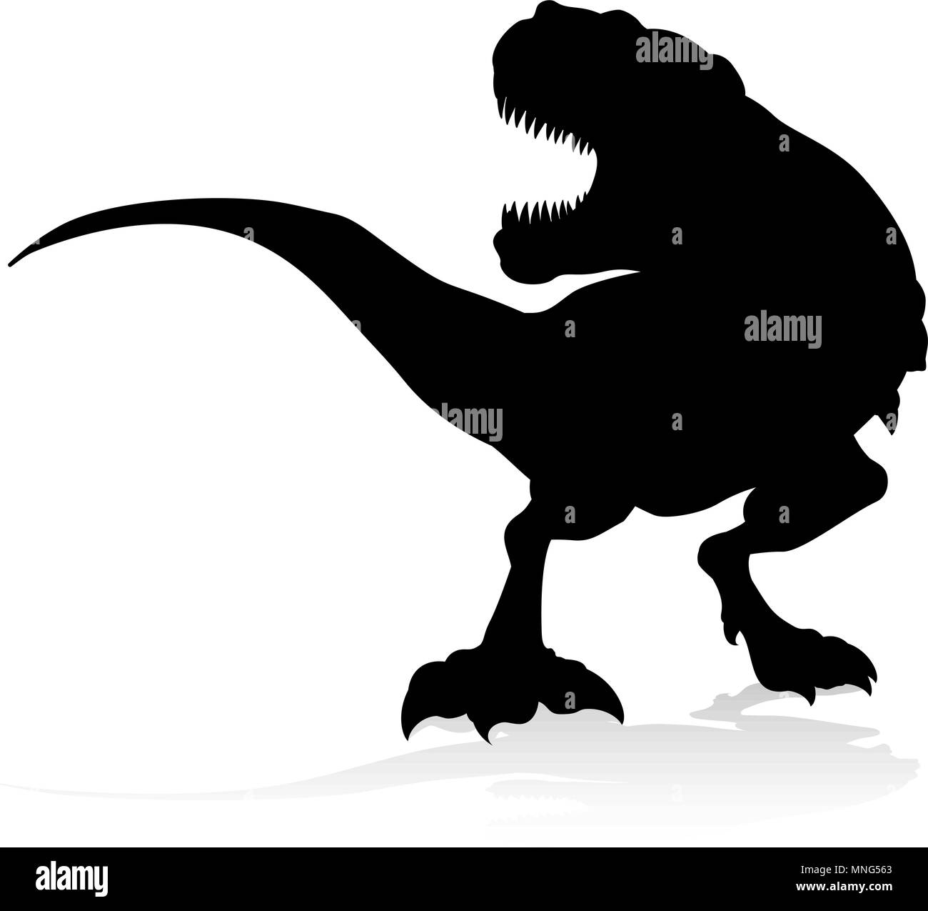 T Rex Dinosaur Silhouette Illustrazione Vettoriale