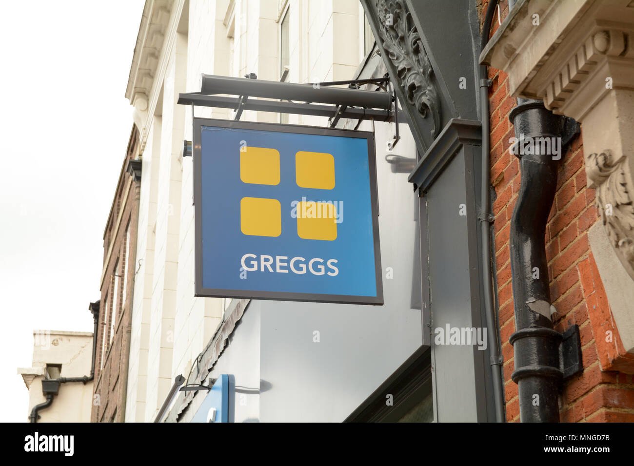 Greggs bakery segno Foto Stock