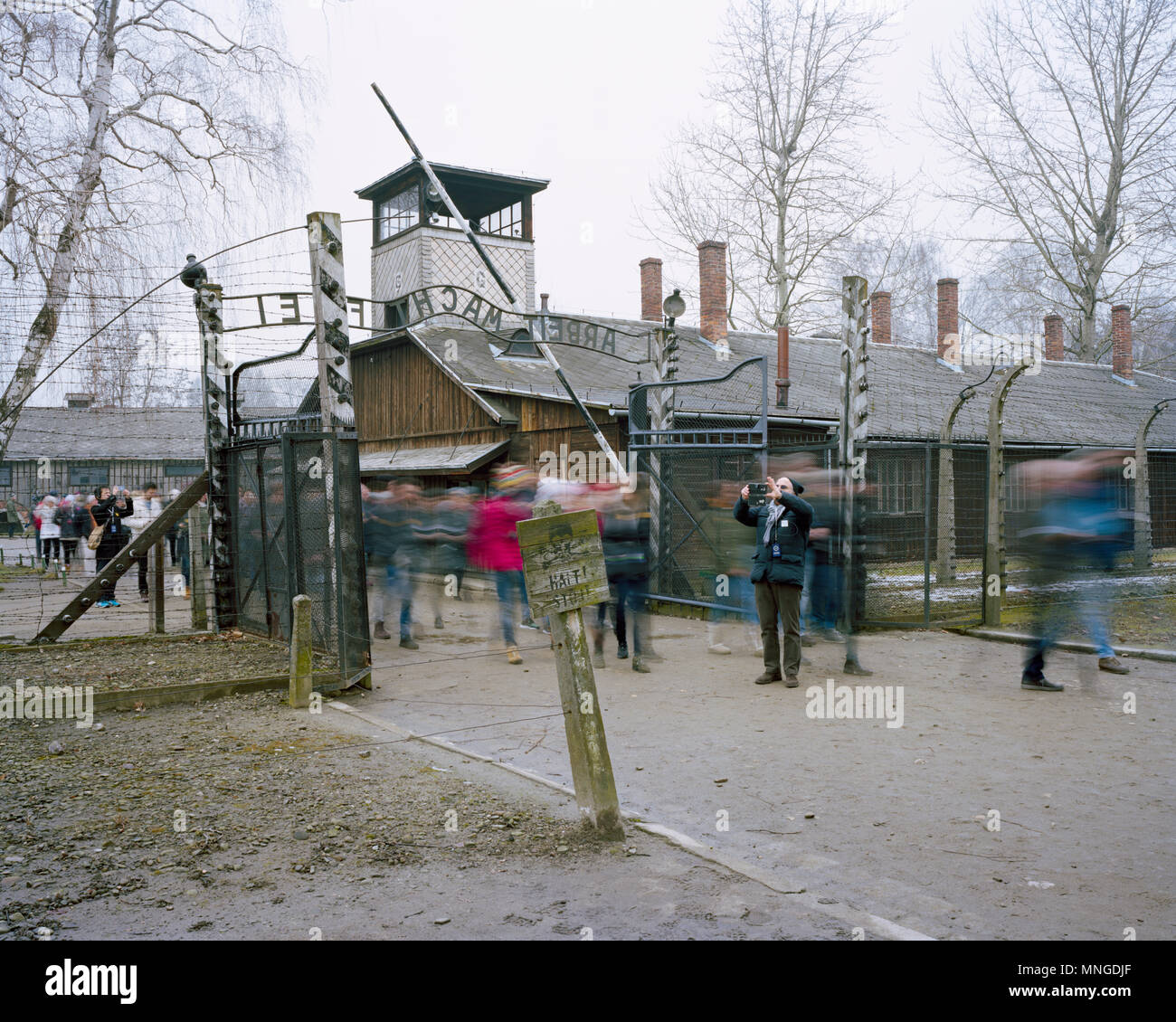 Fotografia John Angerson liberato il 27 gennaio 1945. Auschwitz Birkenau II campo di concentramento nel sud-ovest della Polonia Foto Stock