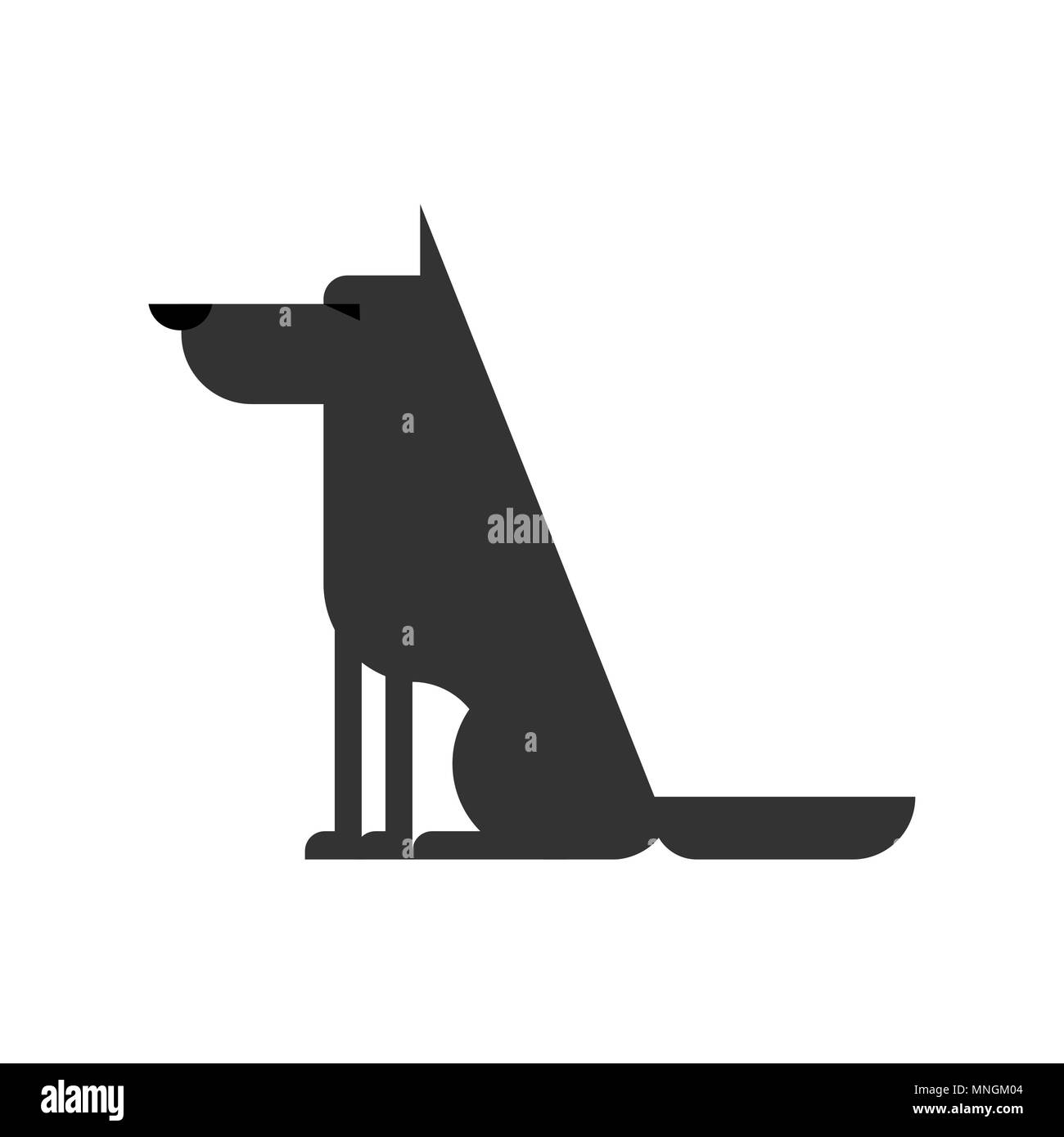 Lupo isolato. Forest predator bestia. Illustrazione Vettoriale Illustrazione Vettoriale