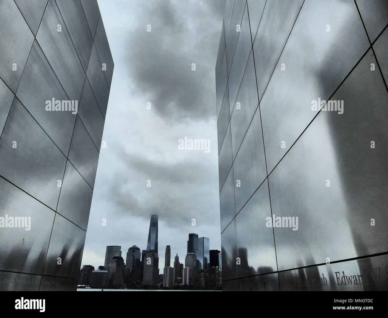 Memorial, 9/11 vittime, Open Sky Memorial, riflessione, attacco terroristico, 9/11, memorial,Manhattan, Freedom Tower, World Trade Center Foto Stock