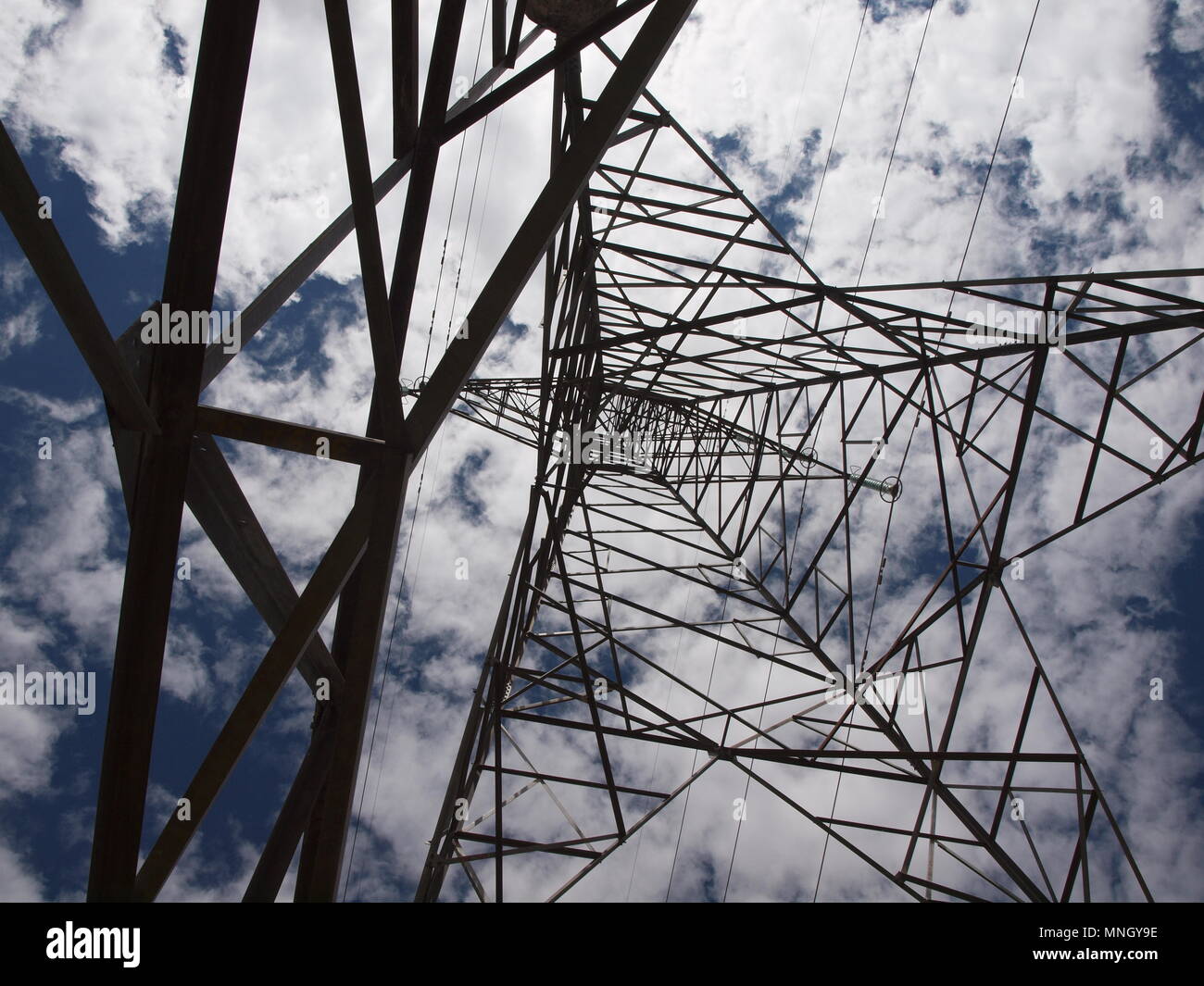 Torre elettrico in Huancayo - Perù Foto Stock