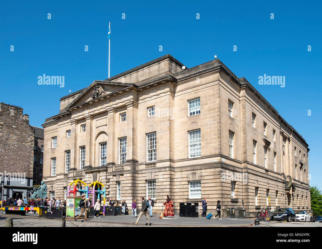Esterno della Alta Corte di Justiciary sul Royal Mile di Edimburgo, Scozia UK Foto Stock