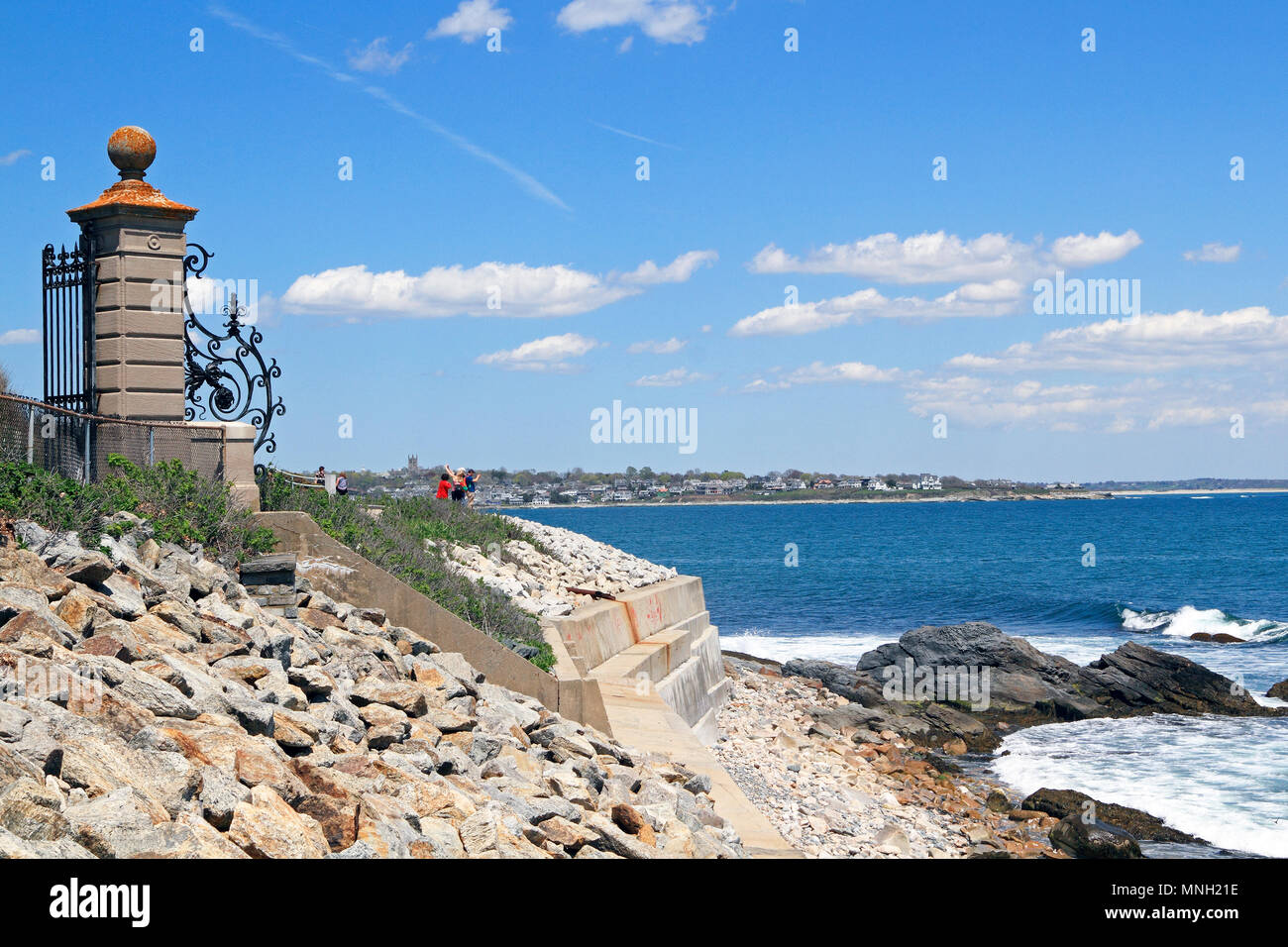 Il Cliff Walk, Newport, Rhode Island, STATI UNITI D'AMERICA Foto Stock