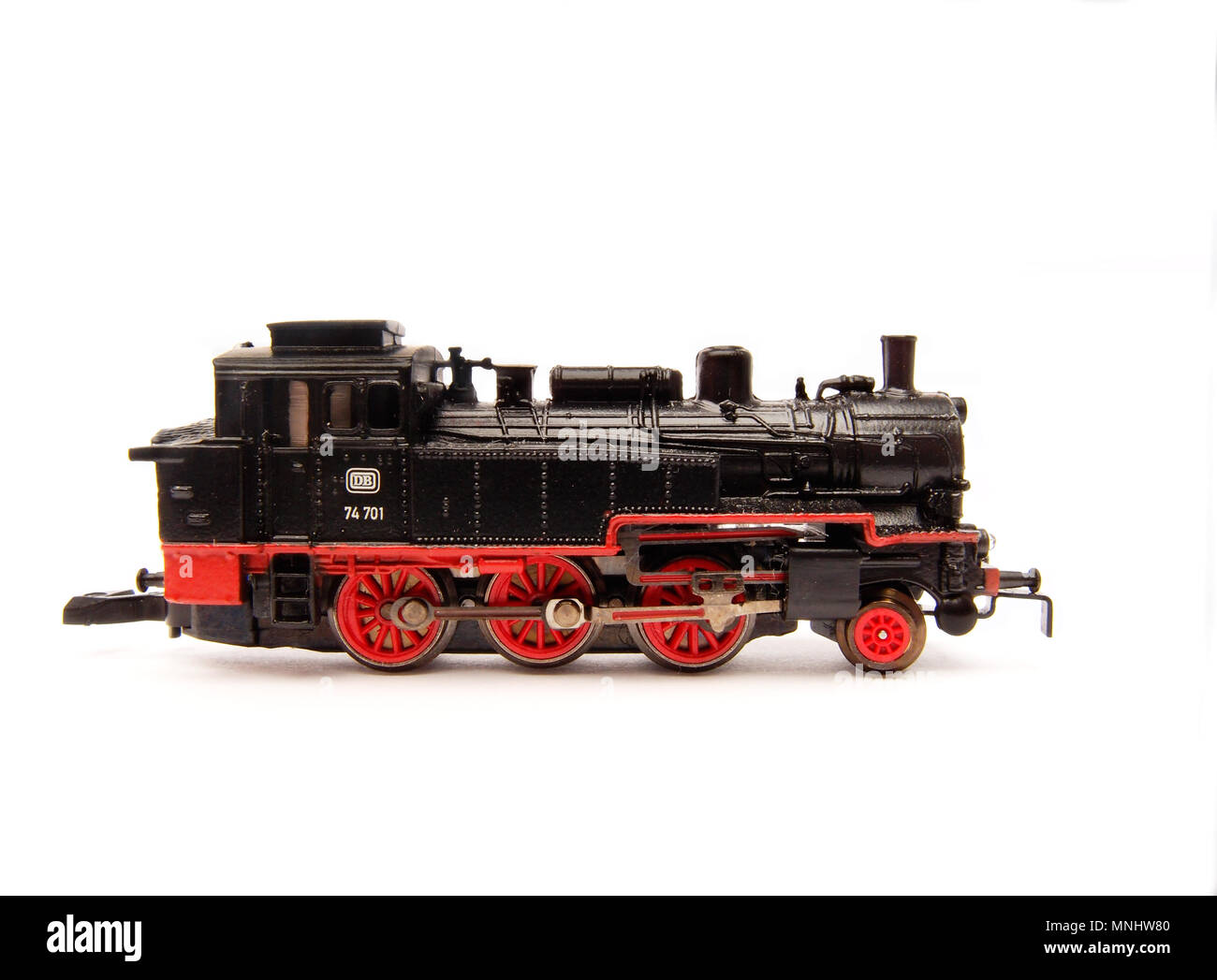 Modello di vapore 74 presso il tipo le ferrovie tedesche (DB) Marklin Mini Club Z scala (1:300), # 8895 Foto Stock