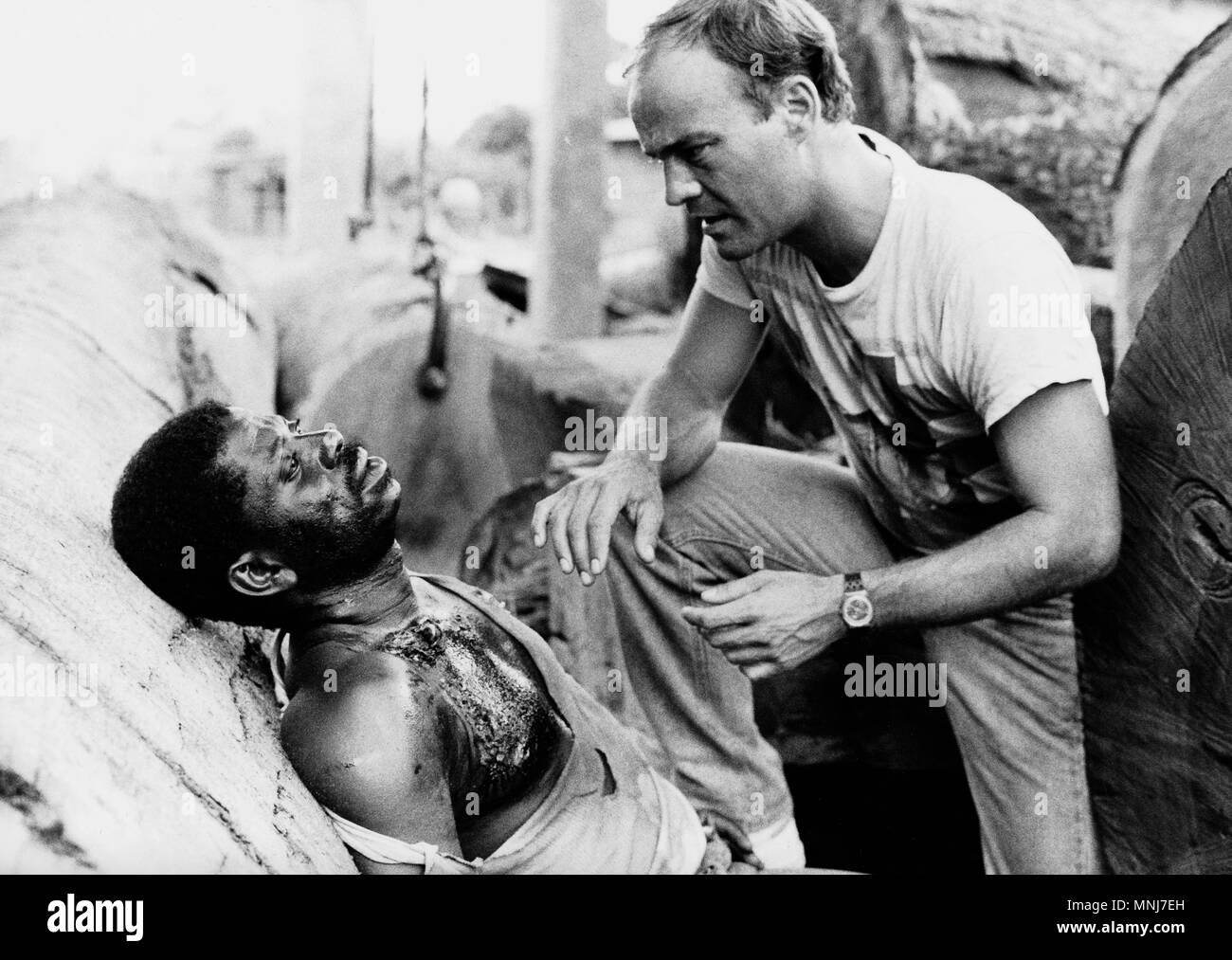 Legno africano, Frankreich/Deutschland 1989, Regie: Peter F. Bringmann, Szenenfoto mit Heiner Lauterbach Foto Stock