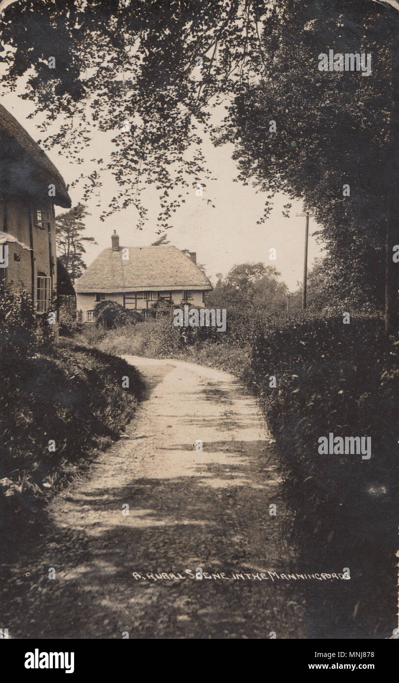 Una scena rurale nella Manningfords, Pewsey, Wiltshire, Inghilterra Foto Stock