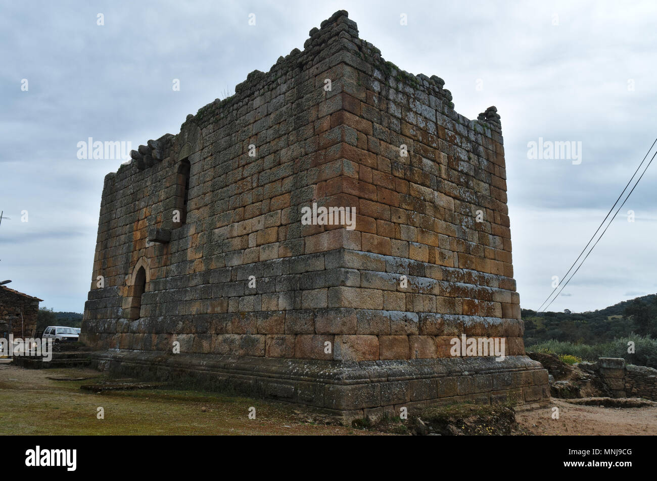 Templar Fortificaton in Idanha-a-Velha. Portogallo Foto Stock