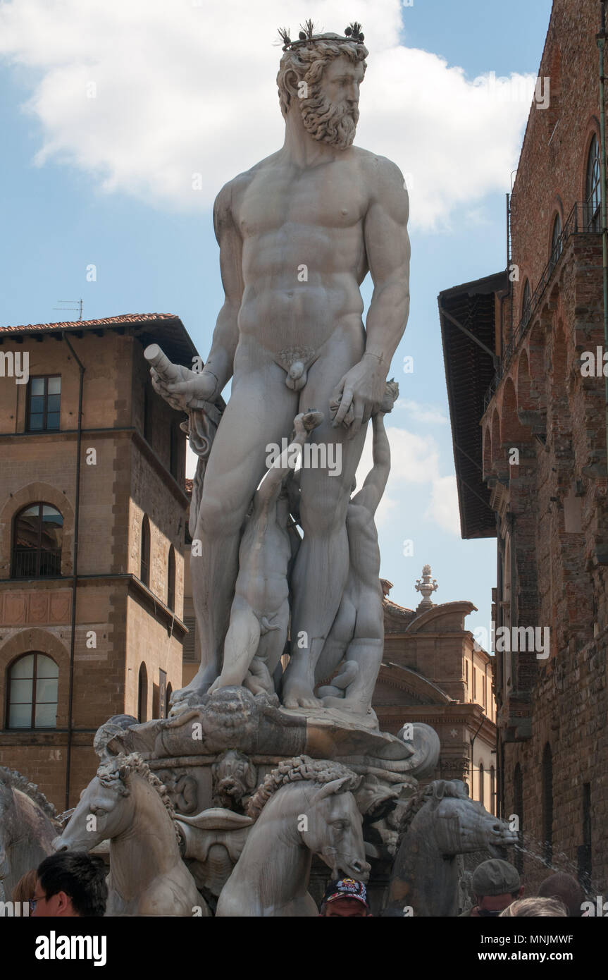 Fontana di Nettuno, Firenze Foto Stock