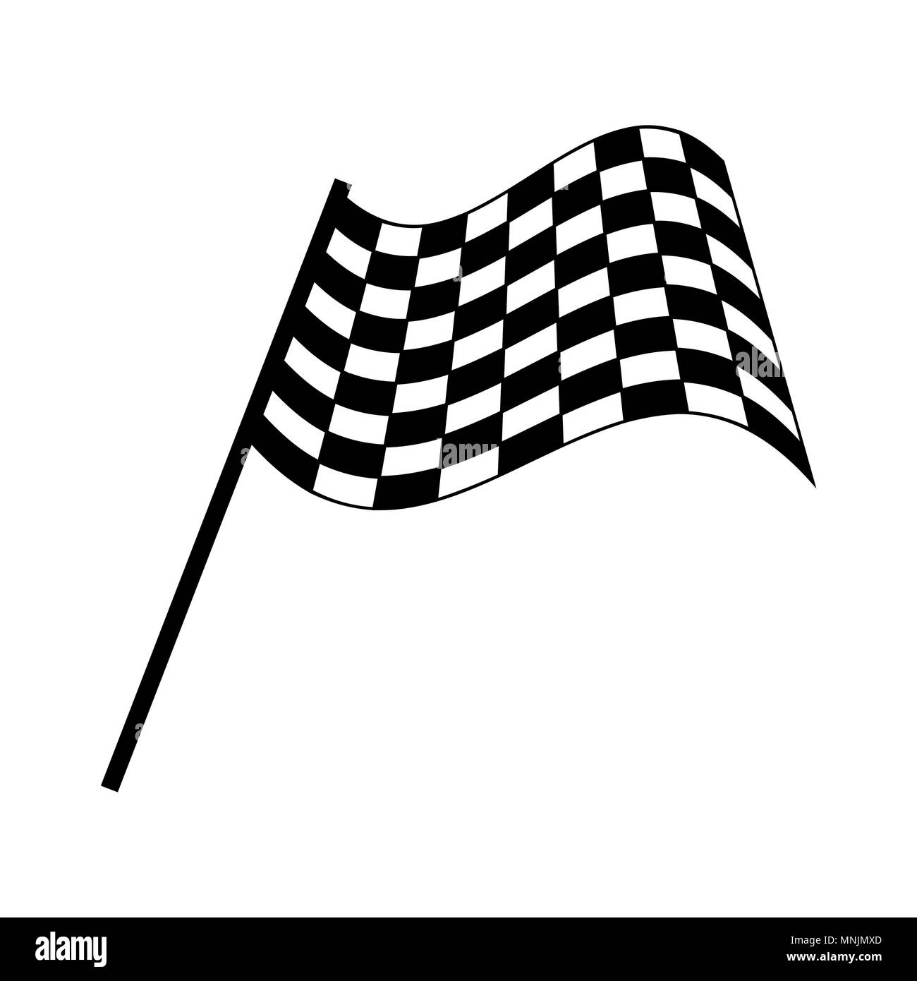 Gara a scacchi bandiera isolati su sfondo bianco Illustrazione Vettoriale