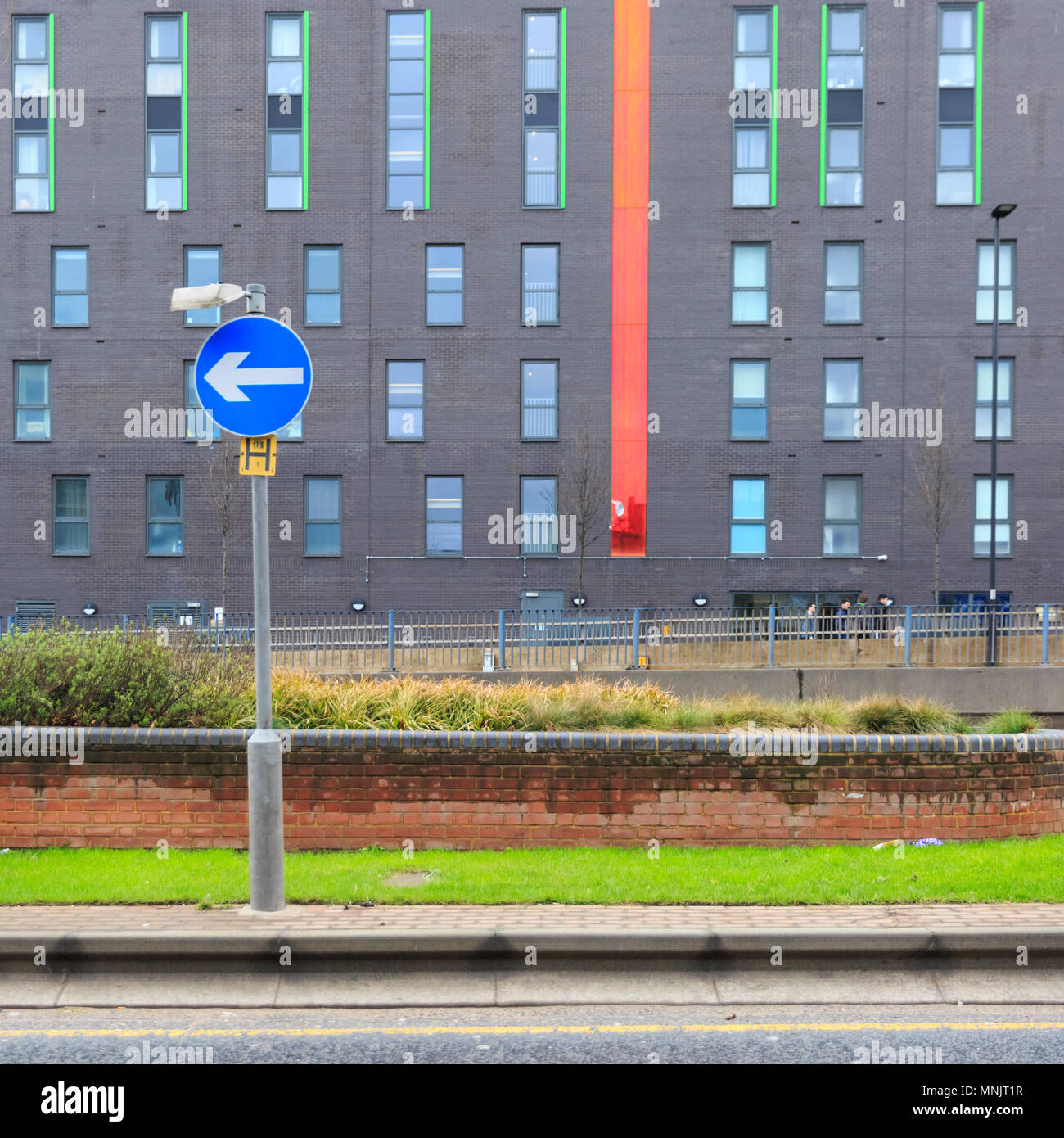 Yeoman corte, edificio moderno e architettura residenziale, Tweed a piedi, pioppo, London, Regno Unito Foto Stock