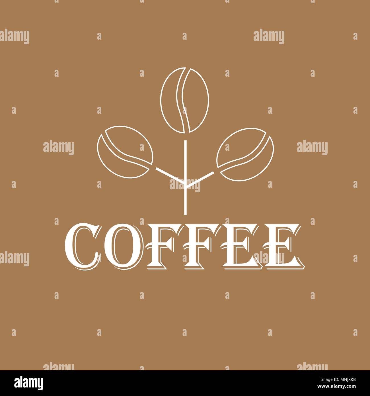 Abstract coffee tree. Illustrazione Vettoriale