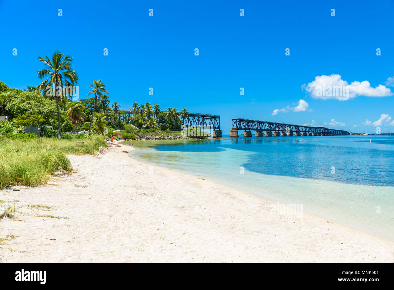 Bahia Honda State Park - Calusa Beach, Florida Keys - costa tropicale con spiagge paradisiache - USA Foto Stock