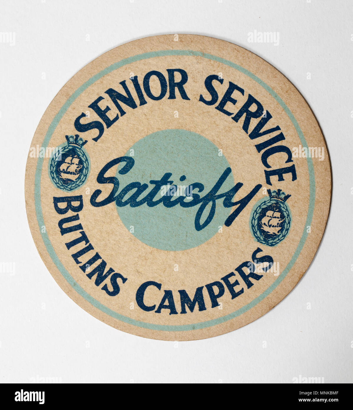 Birra Vinatge Mat pubblicità Senior Service sigarette Foto Stock