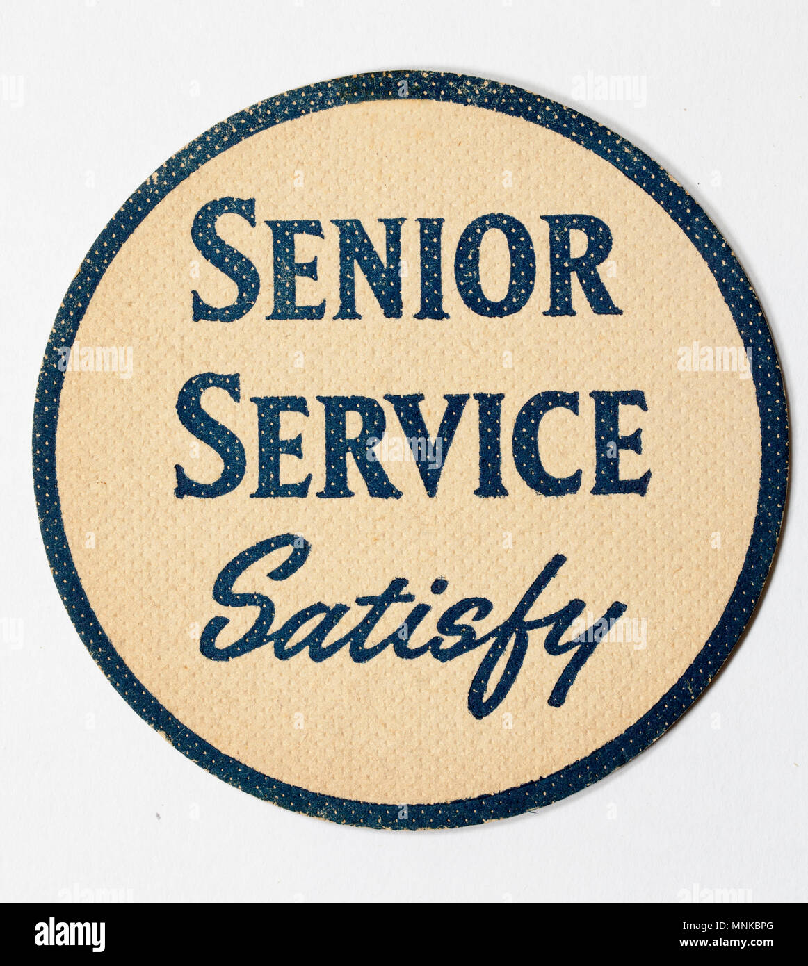 Vintage birra pubblicità Mat Senior Service sigarette Foto Stock