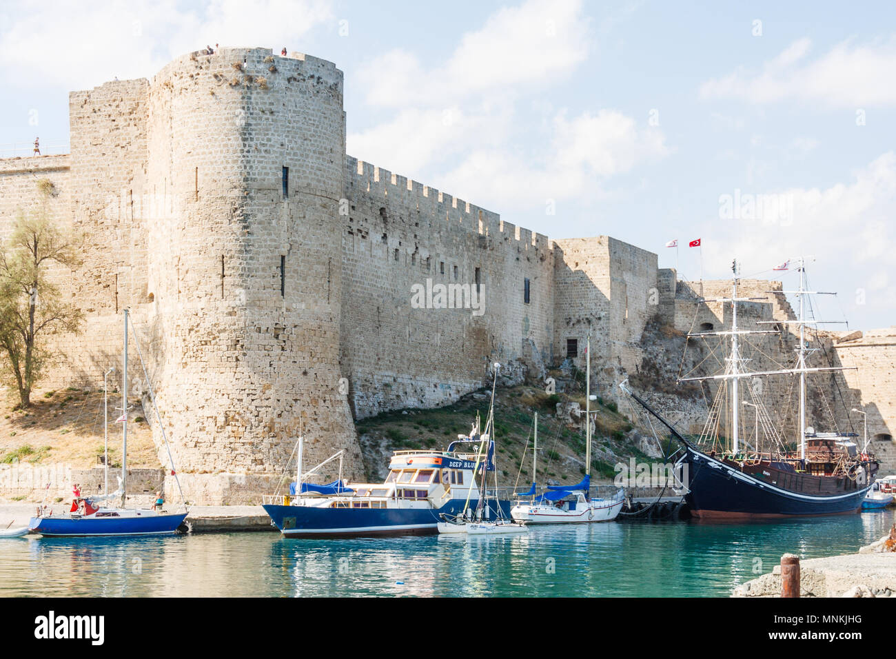 Il castello di Kyrenia, la parte settentrionale di Cipro Foto Stock