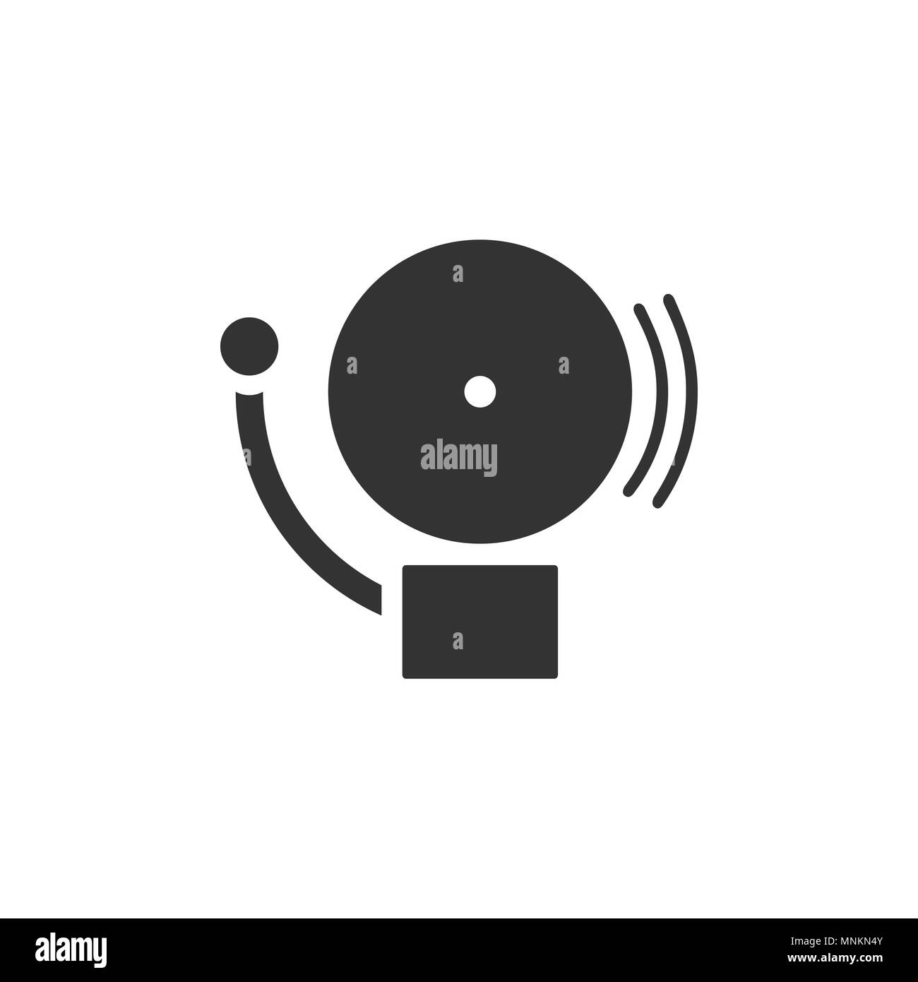 Icona di allarme su uno sfondo bianco. Illustrazione Vettoriale Illustrazione Vettoriale