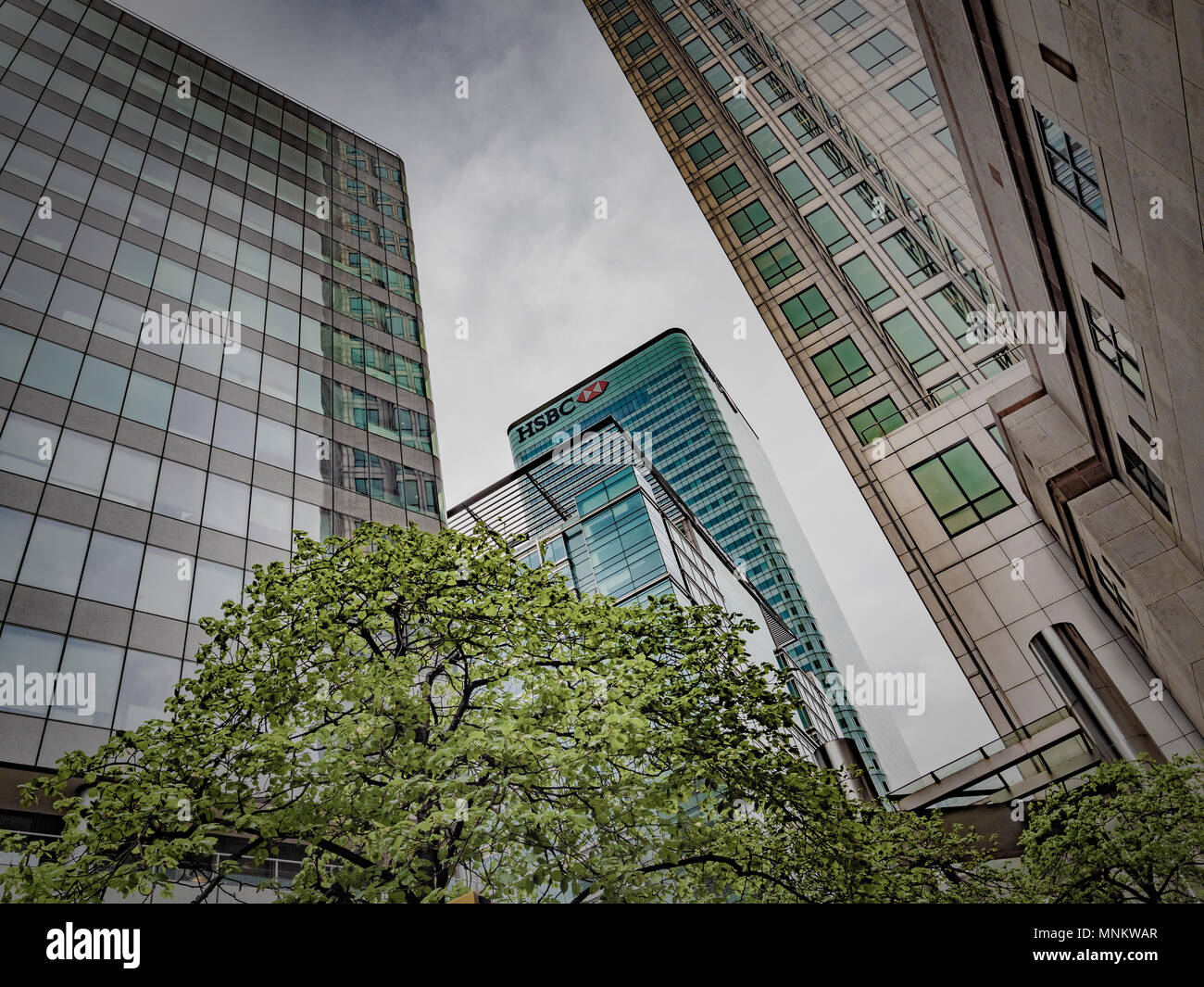 HSBC Building, Canary Wharf, London, Regno Unito. Foto Stock