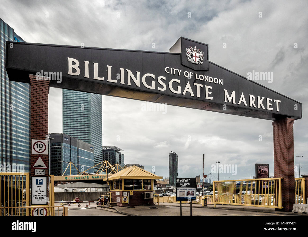 Mercato di Billingsgate, pioppo, Isle of Dogs, Londra, Regno Unito. Foto Stock