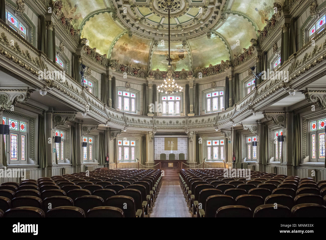 Xix secolo Bidebarrieta Central Library, Bilbao Vizcaya, Pais Vasco, Spagna Foto Stock