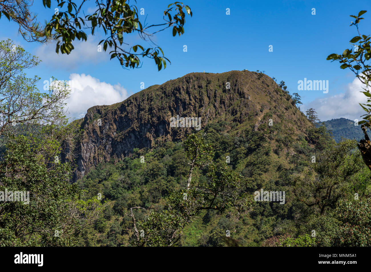 Vista del Doi Lanka Noi (1756m) in Khun Chae National Park (ดอยลังกาน้อย อุทยานแห่งชาติขุนแจ) nel nord della Thailandia Foto Stock