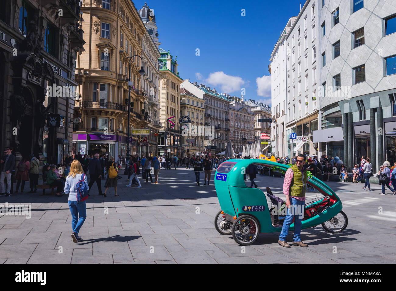 Stock-im-Eisen Square a Vienna, in Austria Foto Stock