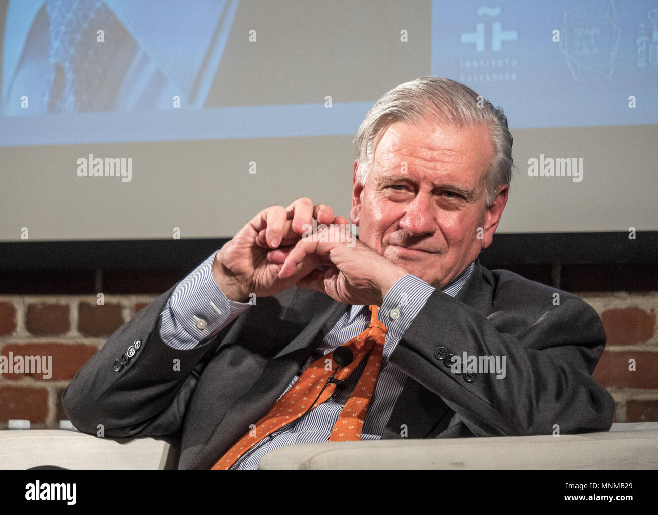 New York, 17 maggio 2018. Conosciuto in tutto il mondo lo spagnolo cardiologo dottor Valentin Fuster illustra come l'introduzione di sensibilizzazione e di prevenzione nella cultura aziendale può ridurre la diffusione di malattie cardiovascolari. Il dott. Fuster è il medico in capo a New York Mount Sinai Medical Hospital, nonché direttore del Sinai centro del cuore e il direttore generale del Centro Nazionale per le malattie cardiovascolari di indagini o di CNIC (equivalente a NHLBI) a Madrid, Spagna. Foto di Enrique Shore Foto Stock