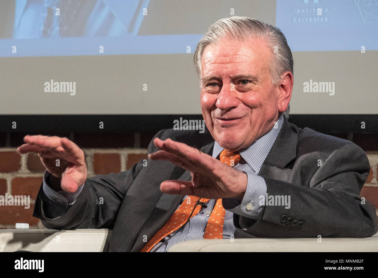 New York, 17 maggio 2018. Conosciuto in tutto il mondo lo spagnolo cardiologo dottor Valentin Fuster illustra come l'introduzione di sensibilizzazione e di prevenzione nella cultura aziendale può ridurre la diffusione di malattie cardiovascolari. Il dott. Fuster è il medico in capo a New York Mount Sinai Medical Hospital, nonché direttore del Sinai centro del cuore e il direttore generale del Centro Nazionale per le malattie cardiovascolari di indagini o di CNIC (equivalente a NHLBI) a Madrid, Spagna. Foto di Enrique Shore Foto Stock