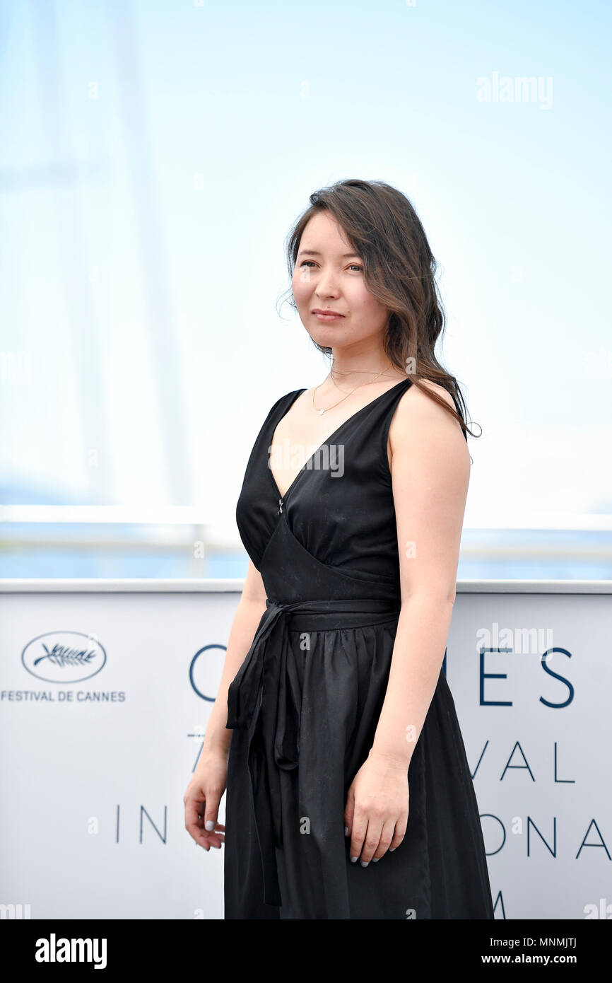 Cannes, Cannes International Film Festival di Cannes. 18 Maggio, 2018. L'attrice Samal Yeslyamova del film 'My poco uno', pone durante un photocall della settantunesima Cannes International Film Festival di Cannes, Francia il 18 maggio 2018. La settantunesima Festival Internazionale del Cinema di Cannes si terrà dal 8 Maggio al 19 maggio. Credito: Chen Yichen/Xinhua/Alamy Live News Foto Stock
