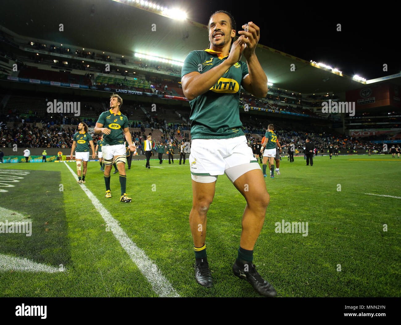 CAPE Town, Sud Africa - Sabato 7 ottobre 2017, Courtnall Skosan del Sud Africa durante il castello Lager Rugby campionato di test tra il Sud Afri Foto Stock