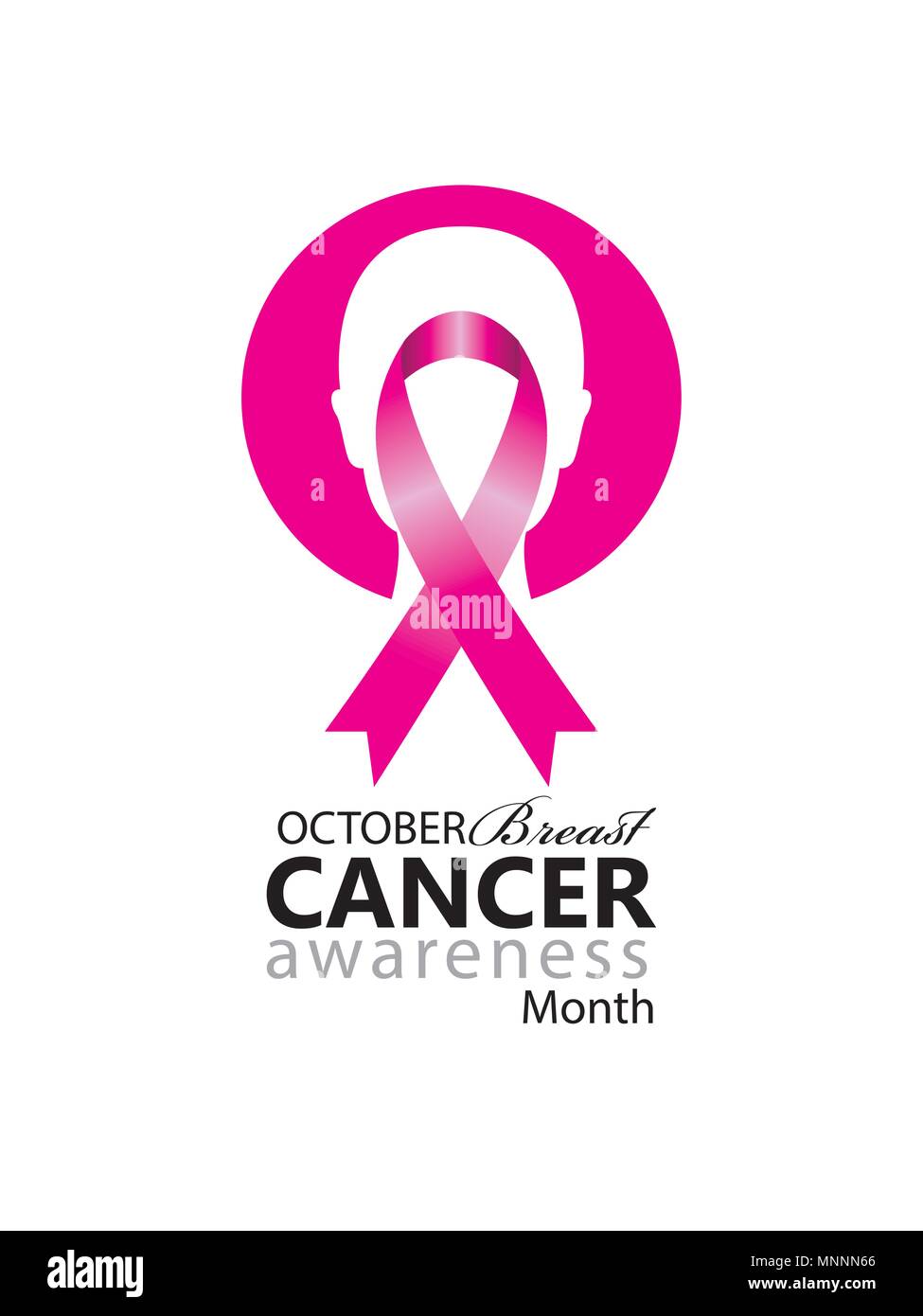 Ottobre è il cancro della mammella Mese della sensibilizzazione Illustrazione Vettoriale