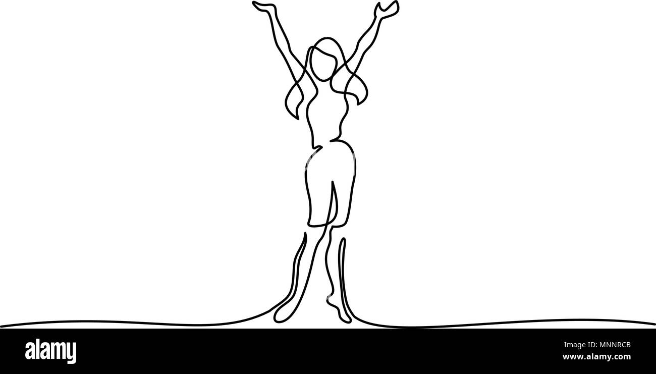 Happy woman dancing Illustrazione Vettoriale