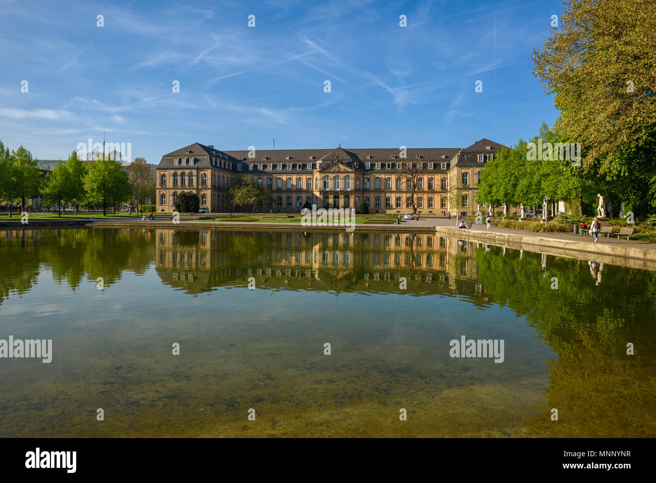 Parco della Città di Stoccarda vicino al teatro e opera edificio - Germania Foto Stock