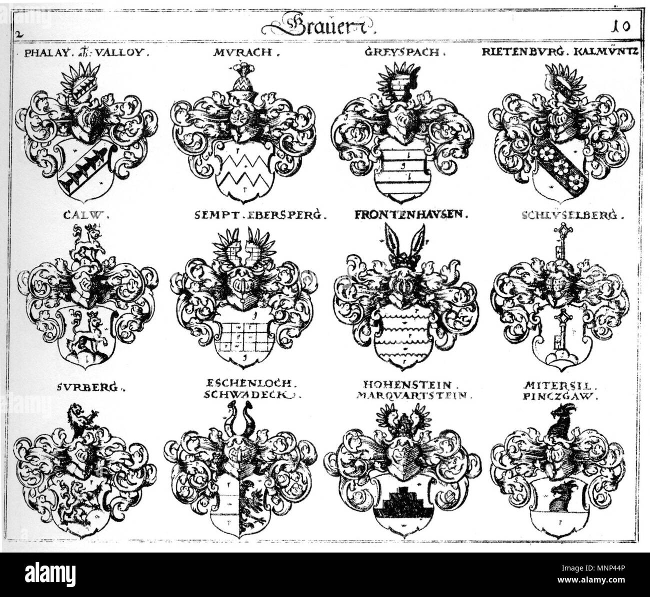 . Grafen - Siebmacher 1701/3 - Blatt 010 . Teil: 1 1701/Teil: 2 1703. Johann Siebmacher (1561-) nomi alternativi Johann Ambrosius Siebmacher Johann Sibmacher, Johann Syber Descrizione pittore tedesco, incisore e incisore, Data di nascita e morte circa 1561 23 Marzo 1611 / 1611 Luogo di nascita e morte di Norimberga Autorità di Norimberga controllo : Q74965 VIAF: 56733639 ISNI: 0000 0001 1838 8099 LCCN: N50027224 GND: 119546655 SELIBR: 91661 WorldCat 1117 Siebmacher010 - 1703 - Grafen Foto Stock