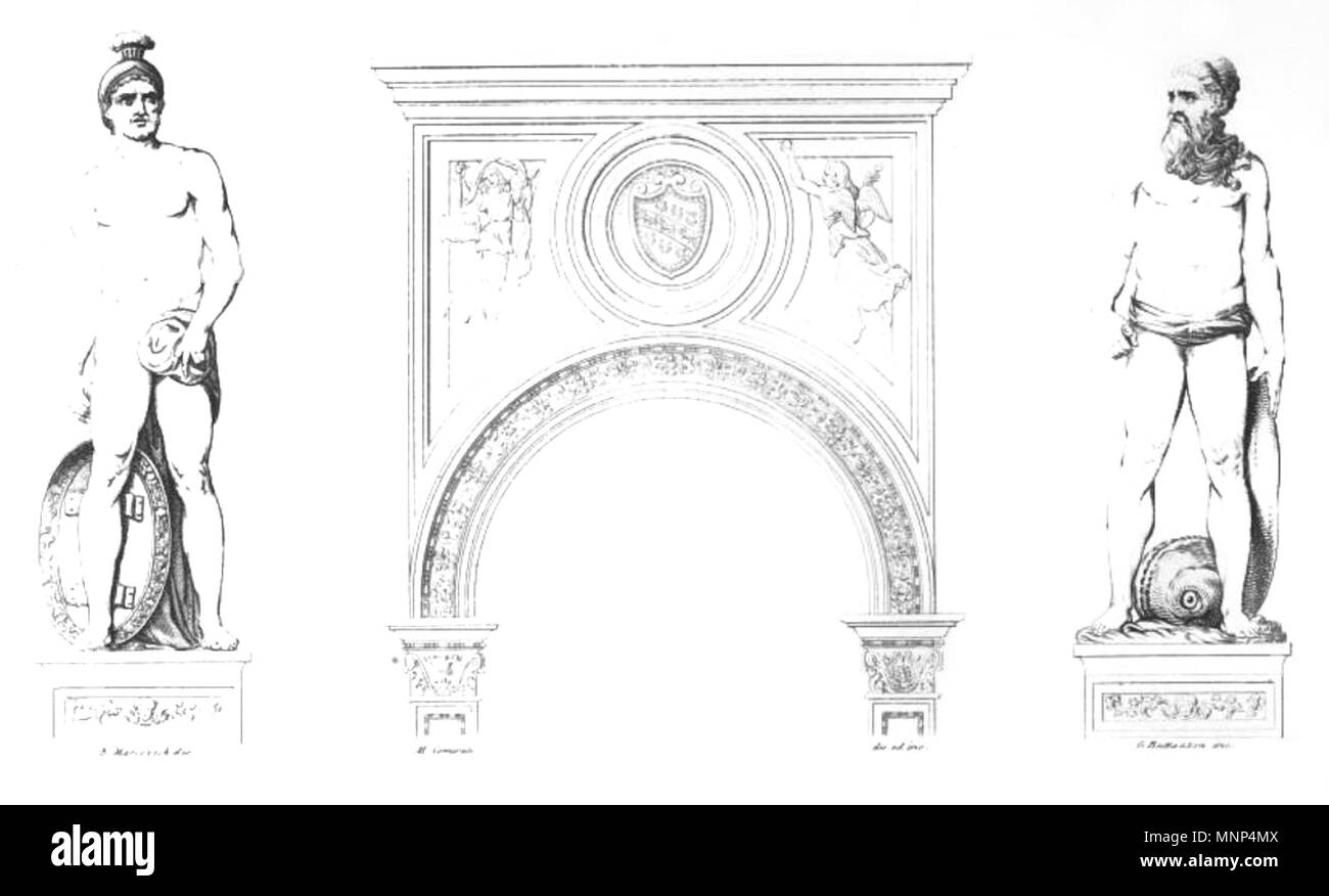 . Italiano: Incisione tratta da: "Il Palazzo Ducale di Venezia illustrato da Francesco Zanotto, con incisioni, Venezia 1841' . Il 5 luglio 2014, 10:05:24. Francesco Zanotto 955 Palazzo Ducale Venezia Tavola 30, Francesco Zanotto Foto Stock