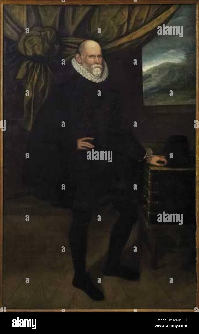 . Español: Simón Ruiz, óleo sobre lienzo, 207 x 128 cm, Medina del Campo, Fundación Simón Ruiz . 1597. Juan Pantoja de la Cruz (più alti) 957 Pantoja de la cruz-simon ruiz Foto Stock