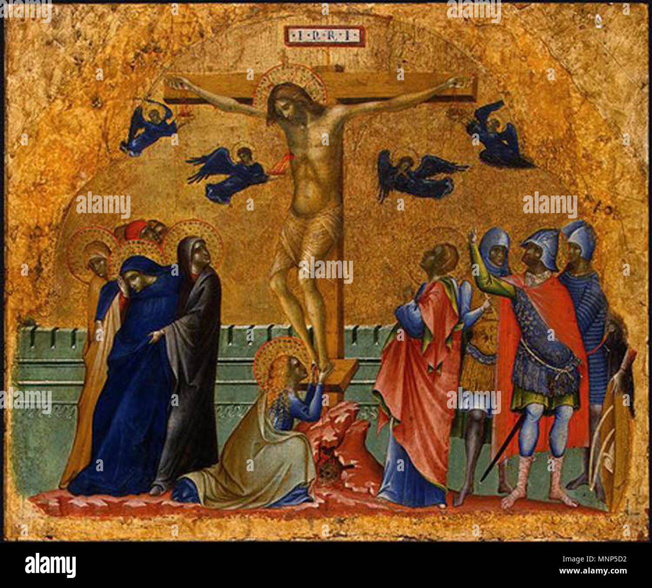 Crocifissione circa 1340. 958 Paolo Veneziano - La Crocifissione - WGA17002 Foto Stock
