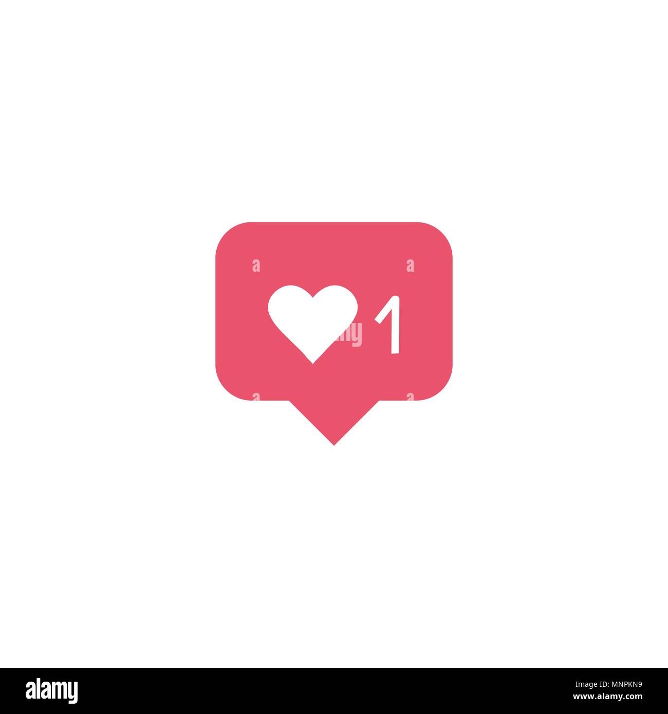 Come icona di notifica il vettore isolato su sfondo bianco, simbolo di amore per il design, sito web, il logo, applicazione UI. Illustrazione Vettoriale