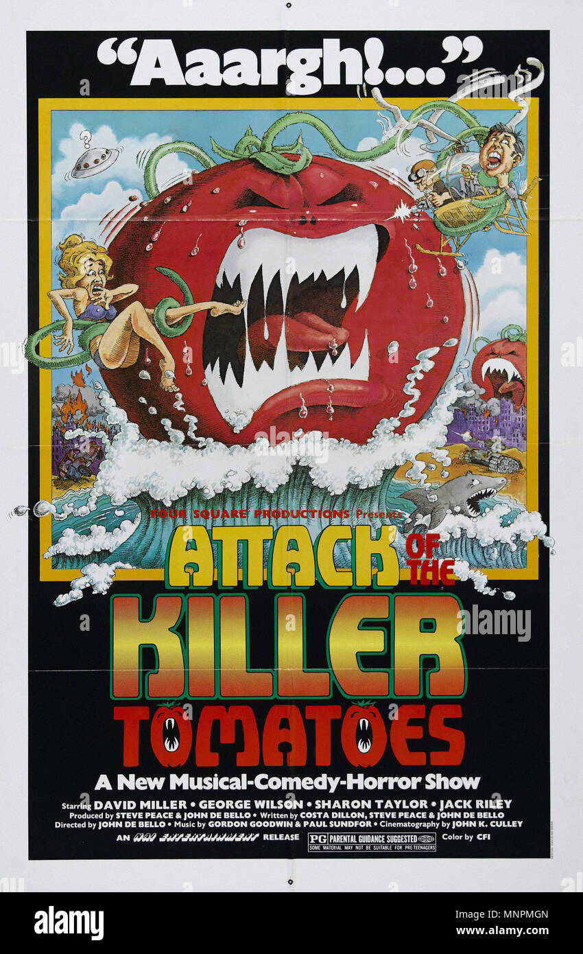 Attacco del killer pomodori - 1978 - Vintage Poster 01 Foto Stock