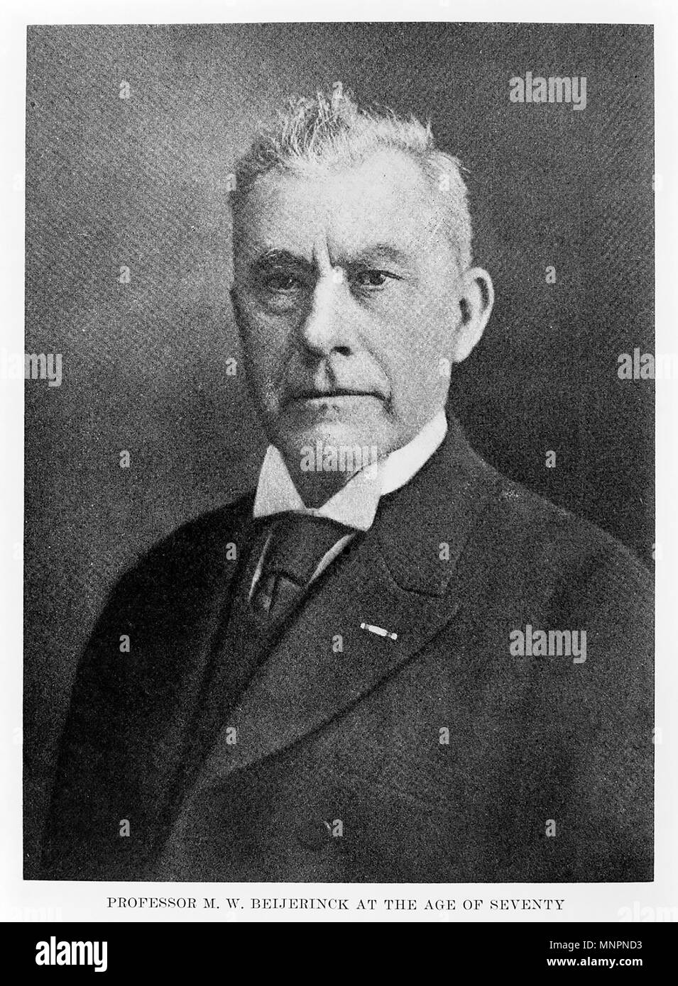 MARTINUS BEIJERINCK (1851-1931) microbiologo olandese e botanico Foto Stock