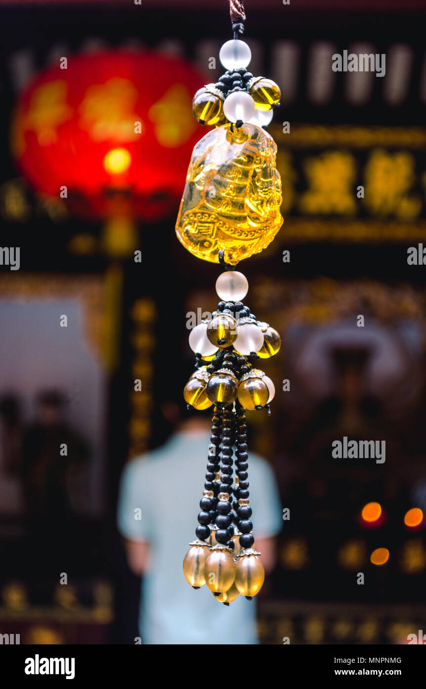 Con un decor di Thian Hock Keng Temple in Singapore Foto Stock Con un decor di Thian Hock Keng Temple in Singapore Foto Stock