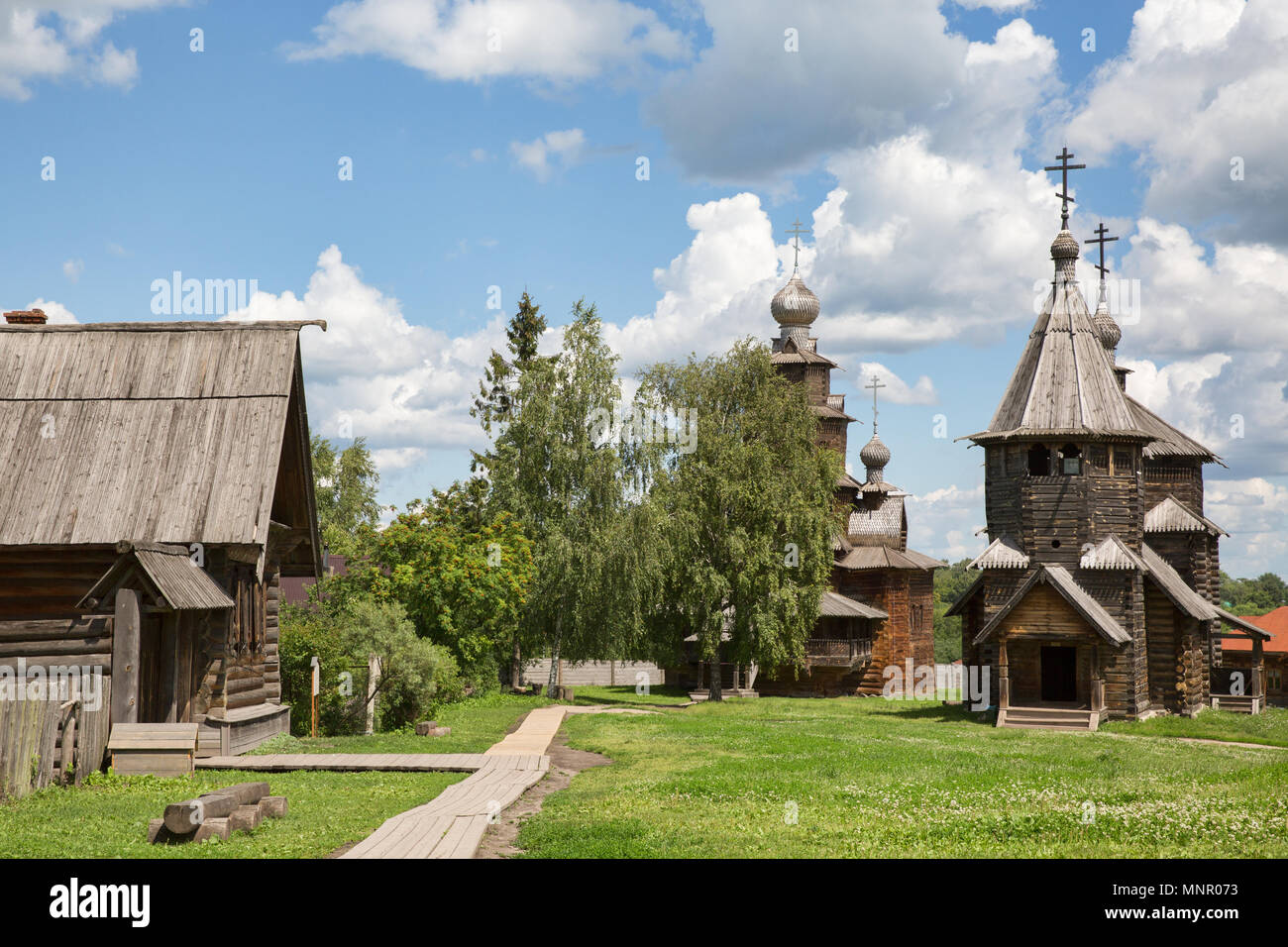 Il Museo del Legno di architettura. Suzdal. La Russia Foto Stock