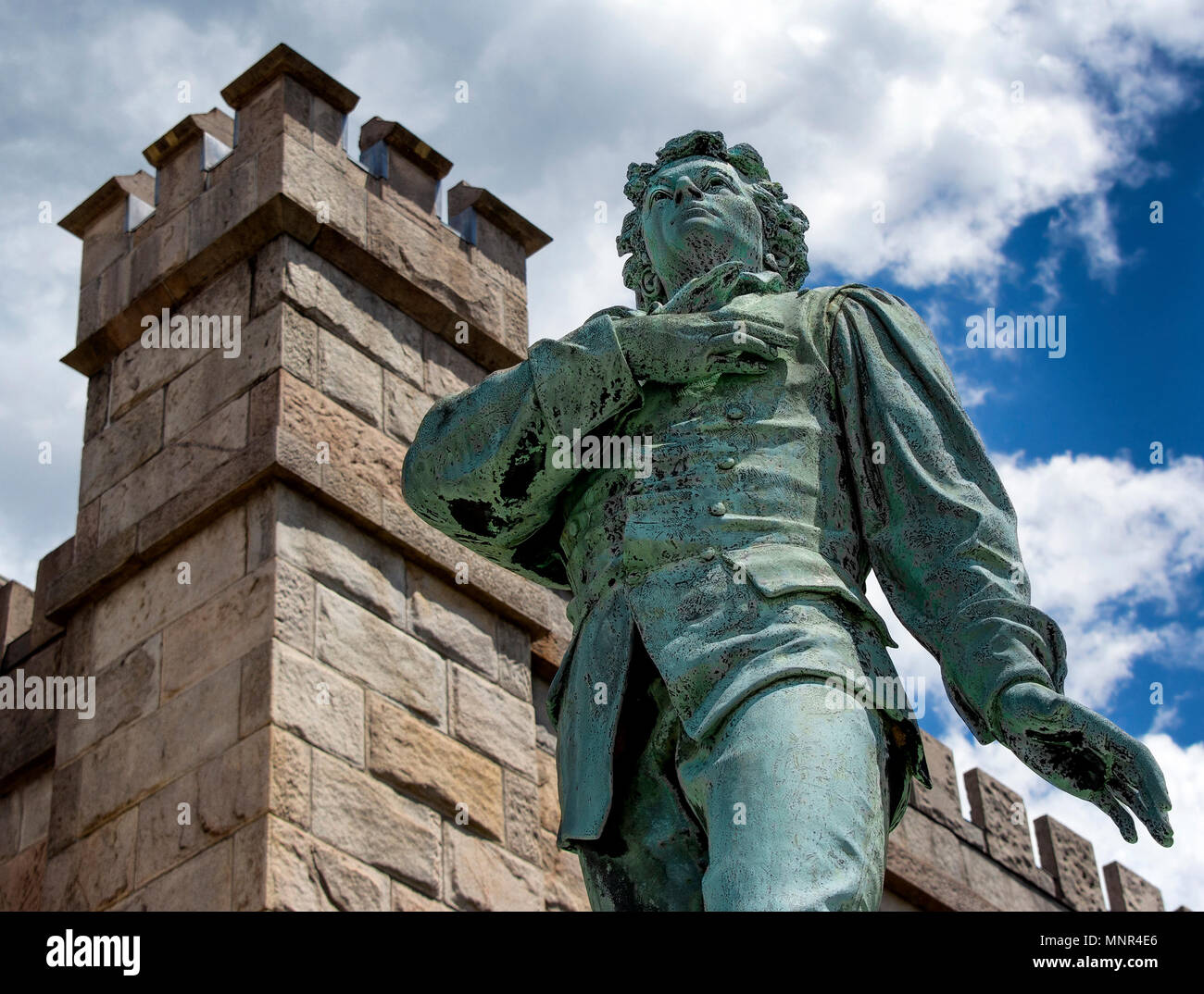 Nathan Hale statua a Hartford, Connecticut. Foto Stock