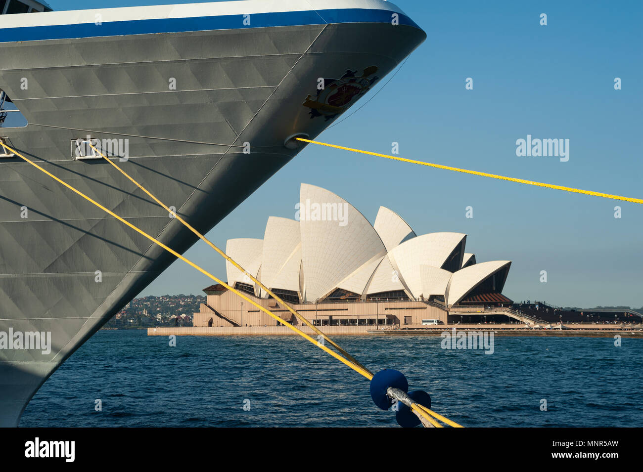 09.05.2018, Sydney, Nuovo Galles del Sud, Australia - Una vista della Sydney Opera House su Bennelong Point. Foto Stock