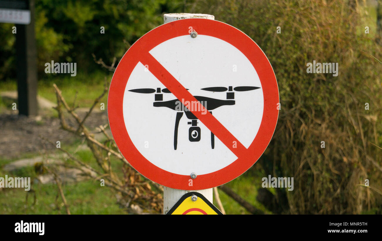 Un no-drone di zona in Nuova Zelanda Foto Stock