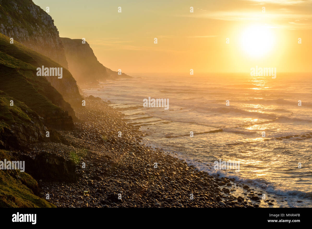 Tramonto sul mare Foto Stock